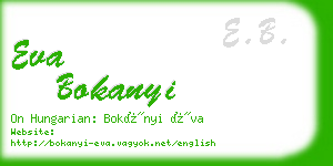 eva bokanyi business card